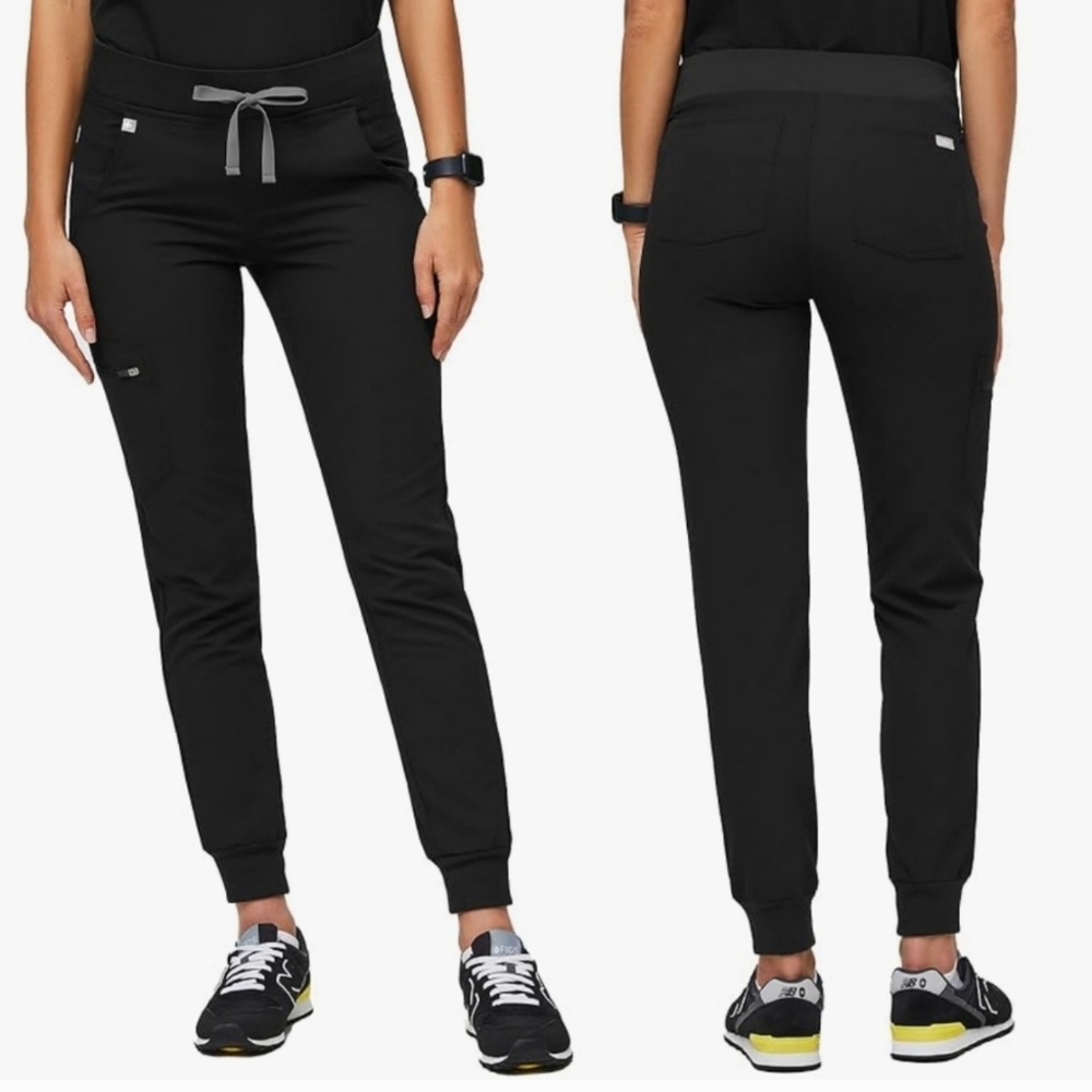New Figs zamora jogger scrub pants black XS Tall